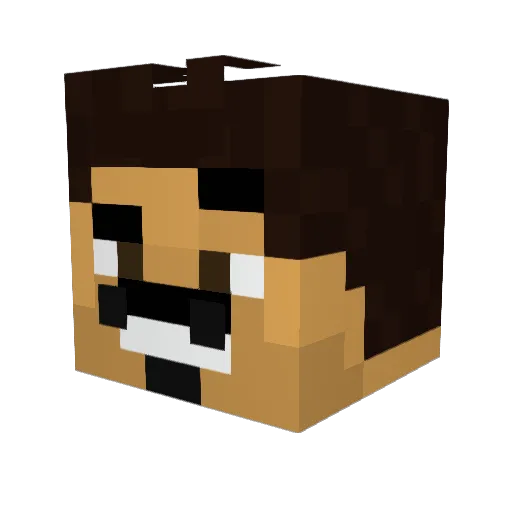 DANISHOTH Minecraft avatar head, 3D render