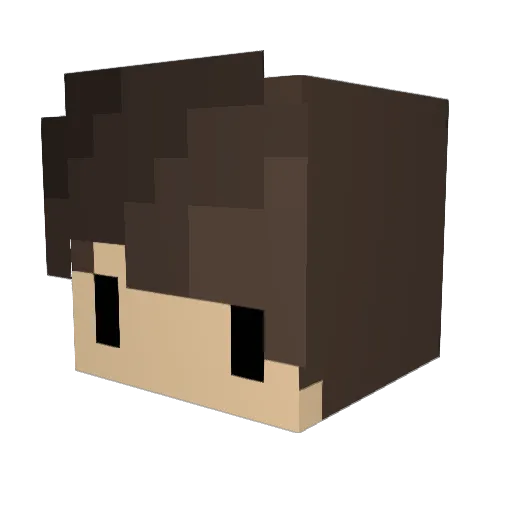 DANISNOTONFlRE Minecraft avatar head, 3D render