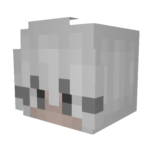 DANSEROF Minecraft avatar head, 3D render