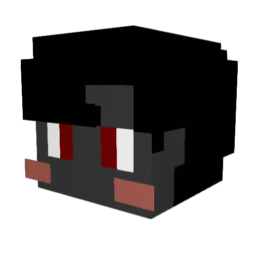 DANZII Minecraft avatar head, 3D render
