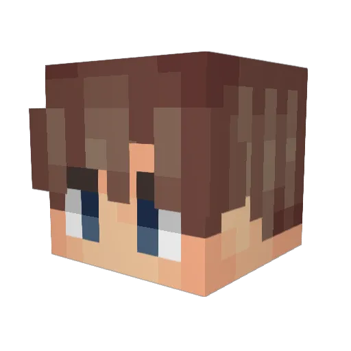 DAP25 Minecraft avatar head, 3D render