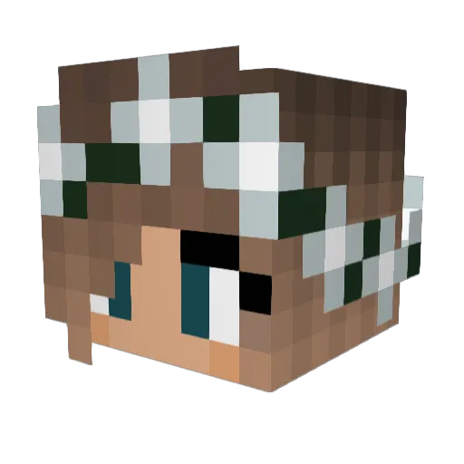 DARINA17 Minecraft avatar head, 3D render