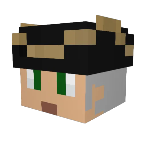 DARIO_OHH Minecraft avatar head, 3D render