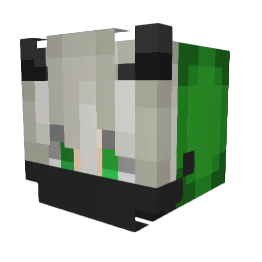 DARK135 Minecraft avatar head, 3D render