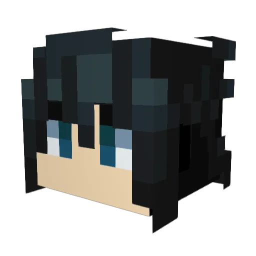 DARKAKS Minecraft avatar head, 3D render