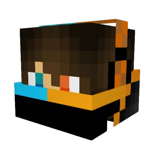 DARKKK42 Minecraft avatar head, 3D render