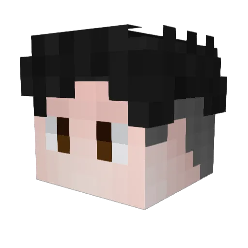 DARKLUNE Minecraft avatar head, 3D render