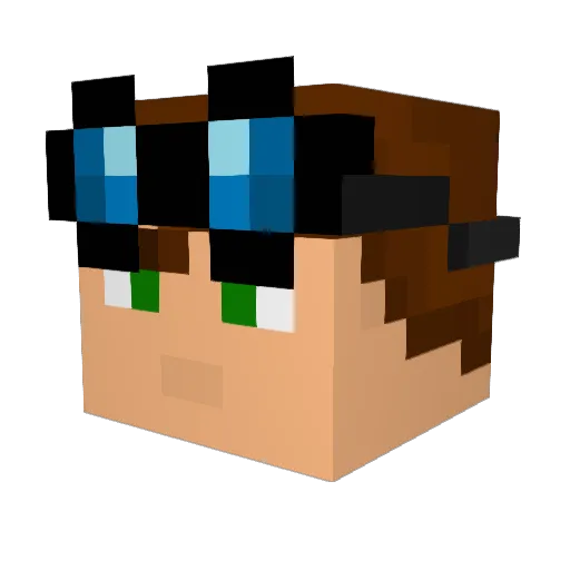 DARKxKAT Minecraft avatar head, 3D render