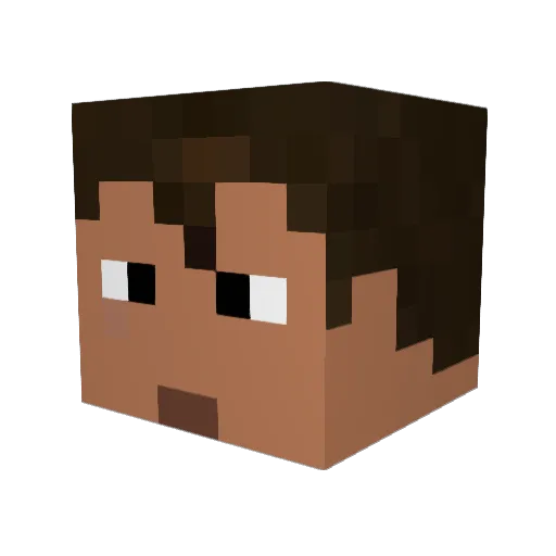 DARKxORIGINAL1 Minecraft avatar head, 3D render