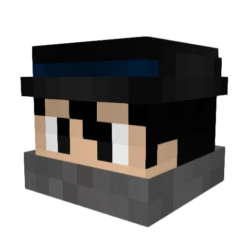 DARMISTER Minecraft avatar head, 3D render