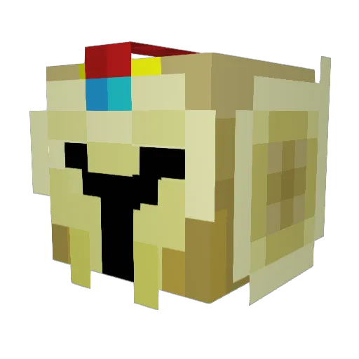 DARXIE Minecraft avatar head, 3D render
