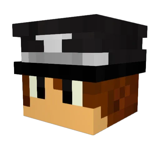 DARmid2 Minecraft avatar head, 3D render