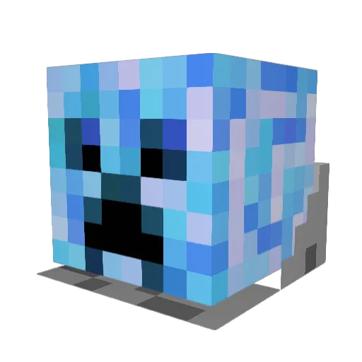 DASA12 Minecraft avatar head, 3D render