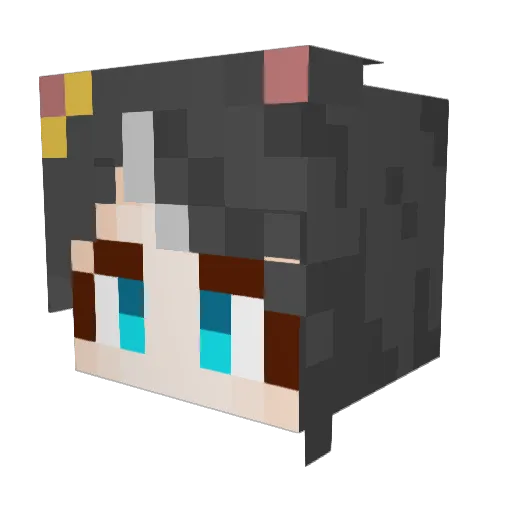 DASAO_ZANGEN Minecraft avatar head, 3D render