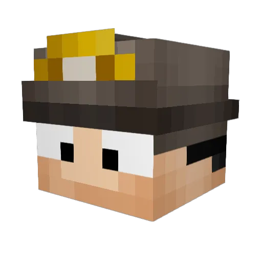 DASBrito Minecraft avatar head, 3D render