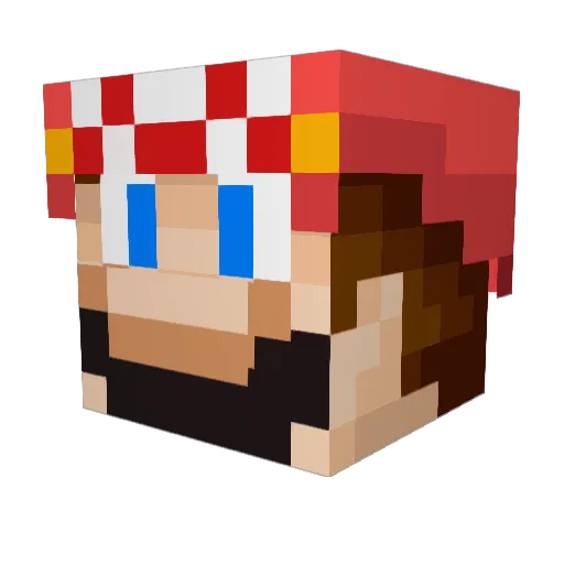 DASCRUB Minecraft avatar head, 3D render