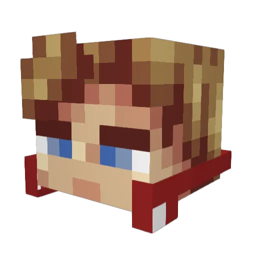 DASWEDE Minecraft avatar head, 3D render