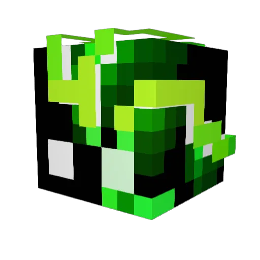 DATAG0RE Minecraft avatar head, 3D render