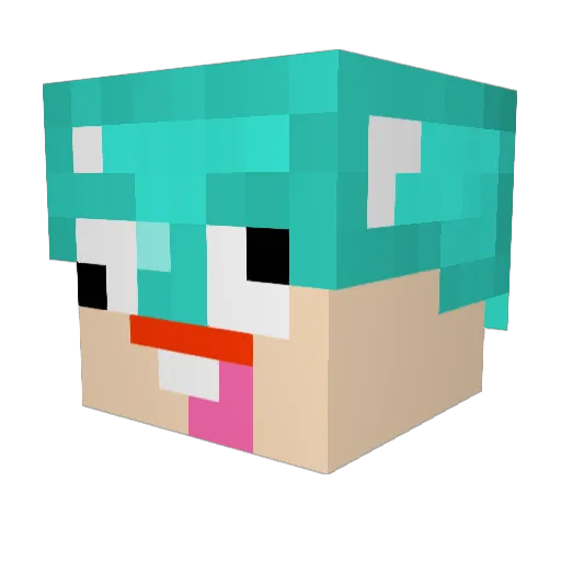 DATK12 Minecraft avatar head, 3D render