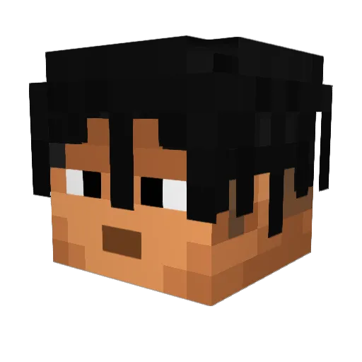 DATURAENTHUSIAST Minecraft avatar head, 3D render