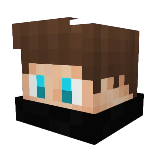 DAT_ARTINPvP Minecraft avatar head, 3D render