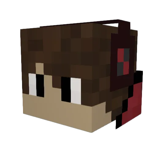 DAT_GERVA Minecraft avatar head, 3D render