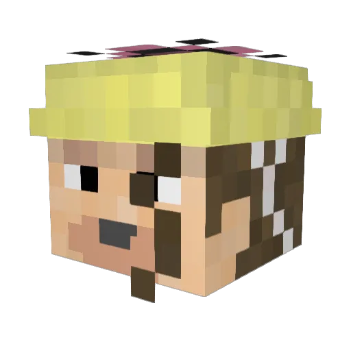 DAUODDY Minecraft avatar head, 3D render