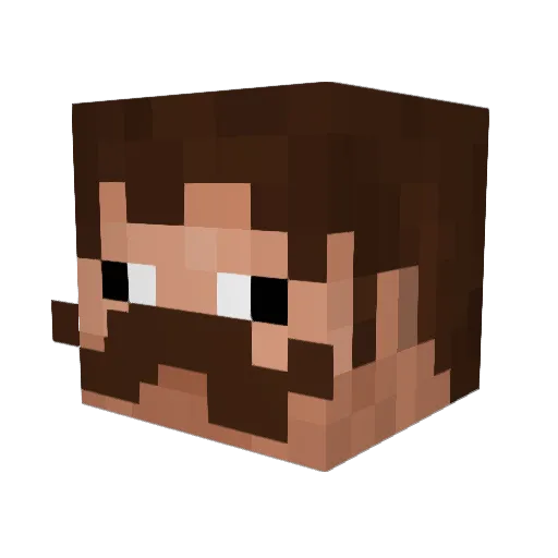 DAUSSlE Minecraft avatar head, 3D render