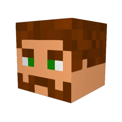 DAVIDIIVS Minecraft avatar head, 3D render