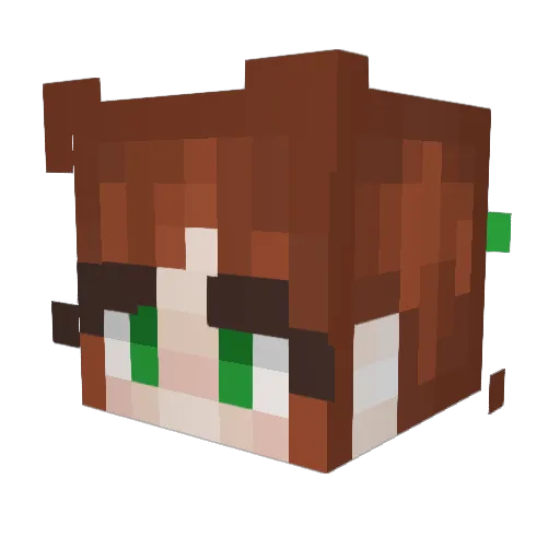 DAVIKARMA Minecraft avatar head, 3D render