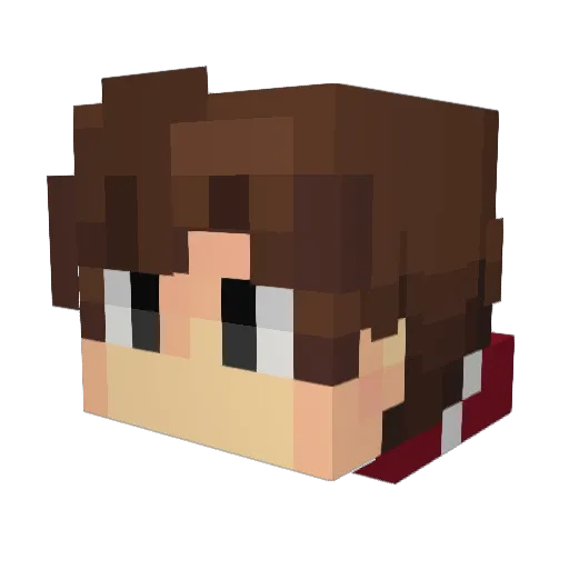 DAVISALV Minecraft avatar head, 3D render
