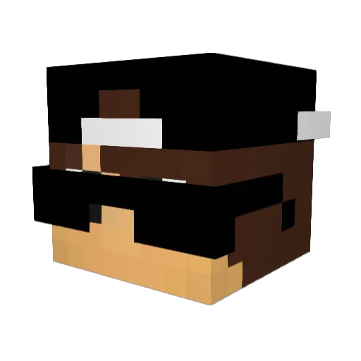 DAVIZERAAA Minecraft avatar head, 3D render