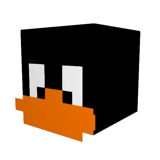 DAVVAXD Minecraft avatar head, 3D render
