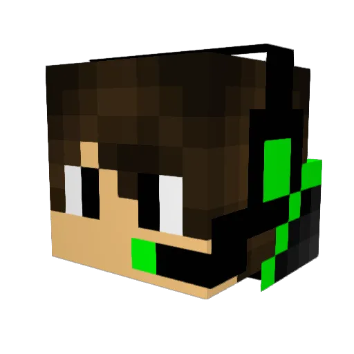DAWOODGAMERzYT Minecraft avatar head, 3D render