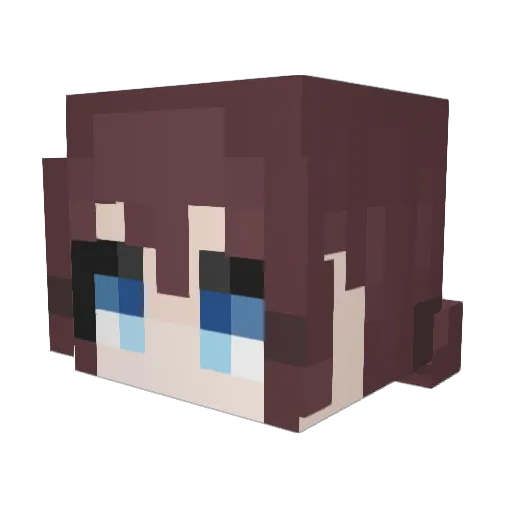 DAWRAW Minecraft avatar head, 3D render