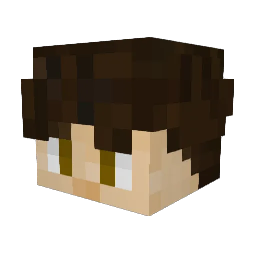 DAX_900 Minecraft avatar head, 3D render