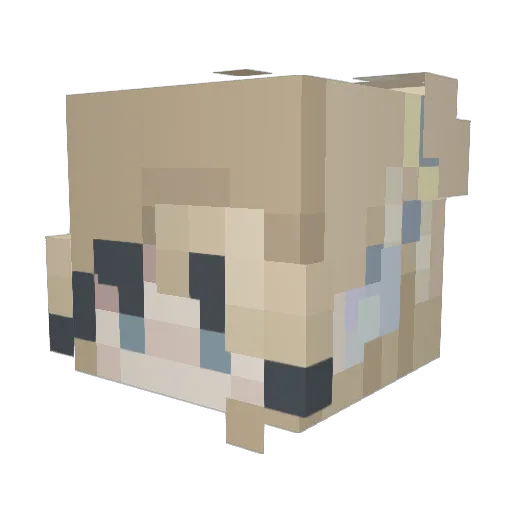 DAYKunG Minecraft avatar head, 3D render
