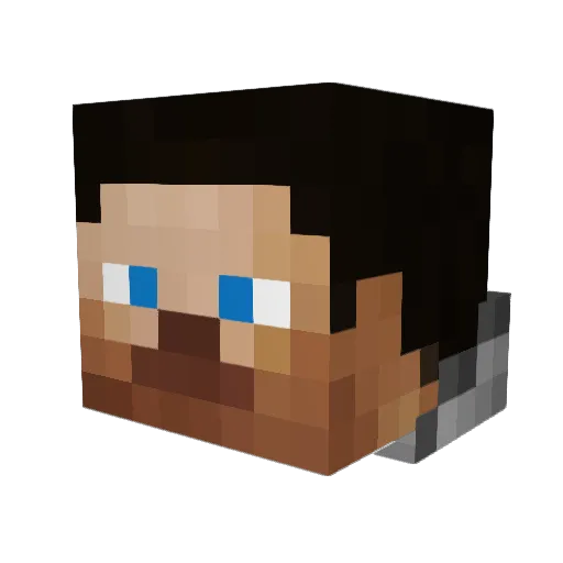 DAZIN02 Minecraft avatar head, 3D render