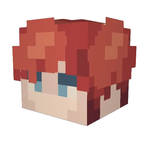 DA_Lii Minecraft avatar head, 3D render