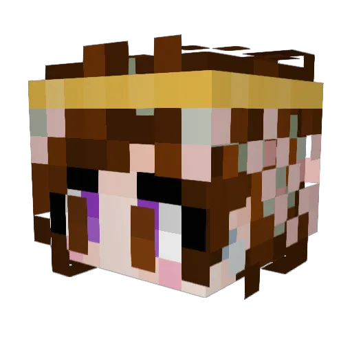 DA_MEG Minecraft avatar head, 3D render
