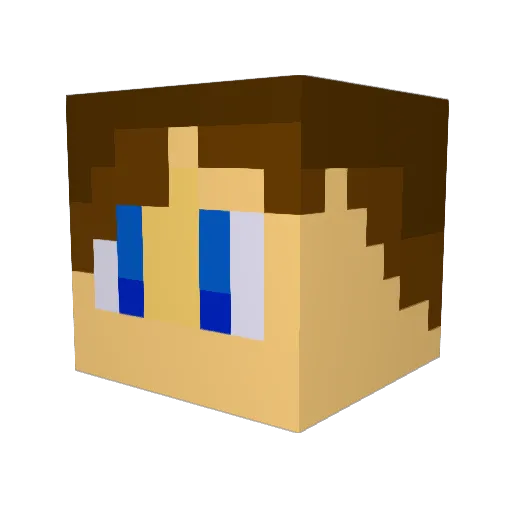 DAaron162 Minecraft avatar head, 3D render
