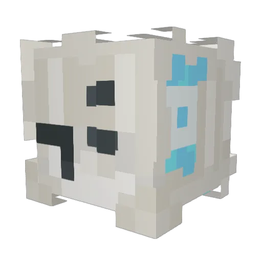 DAlNSLElF Minecraft avatar head, 3D render
