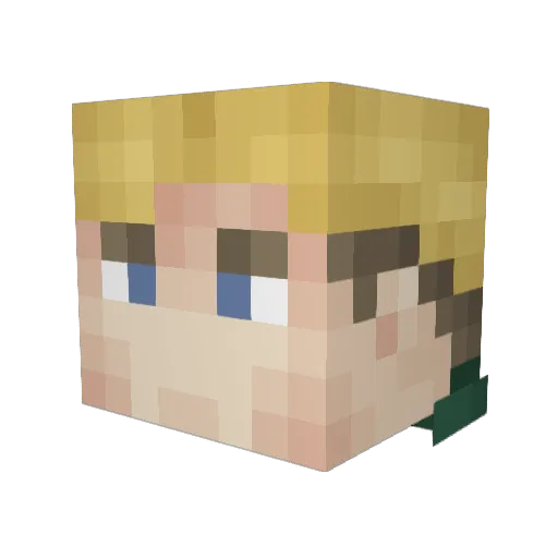 DAlsu440 Minecraft avatar head, 3D render