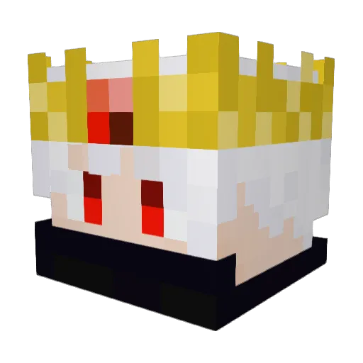 DAnne9090 Minecraft avatar head, 3D render