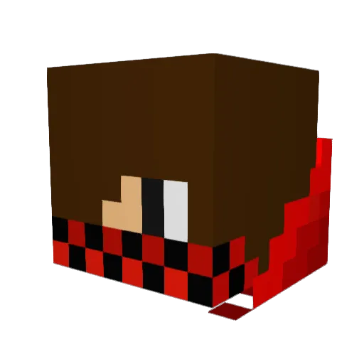 DArealNIEL Minecraft avatar head, 3D render