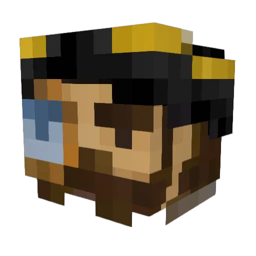 DArealVID Minecraft avatar head, 3D render