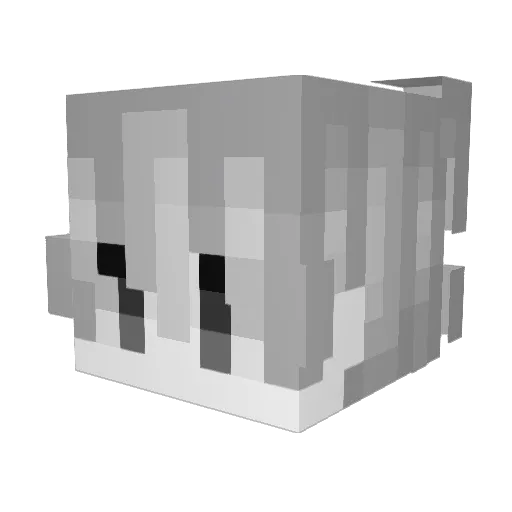 DAsuKc Minecraft avatar head, 3D render