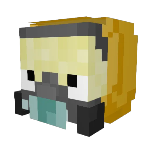 DAvidDCG Minecraft avatar head, 3D render