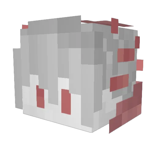 DAxDarki Minecraft avatar head, 3D render