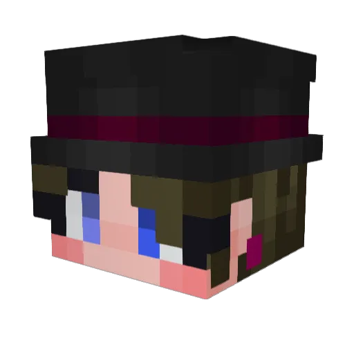 DB2O Minecraft avatar head, 3D render